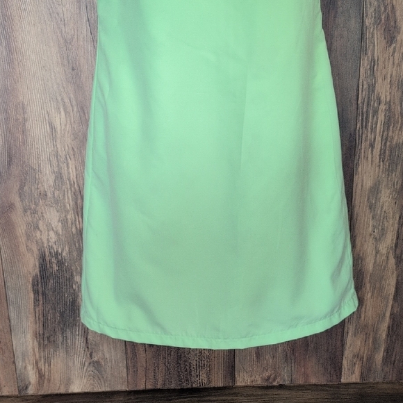 Vintage Reversible Lime Green Zip Up Sleeveless Floral Mini Dress 5 - Picture 11 of 13